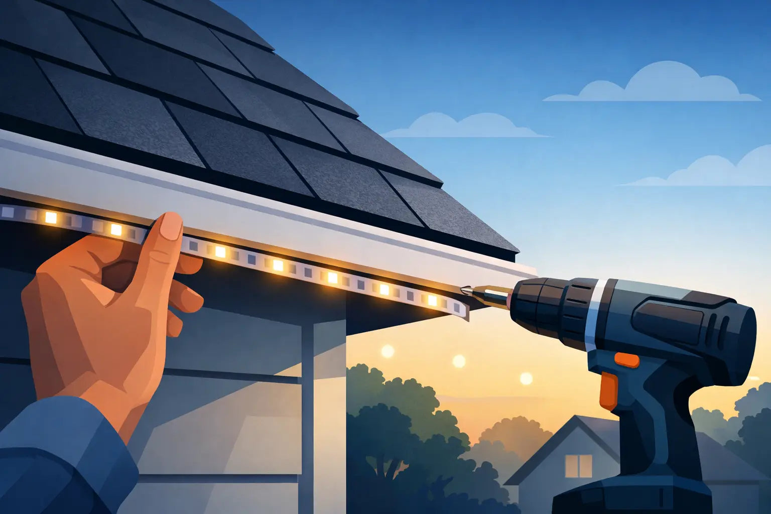 Installing Lights Under Drip Edge: What Works