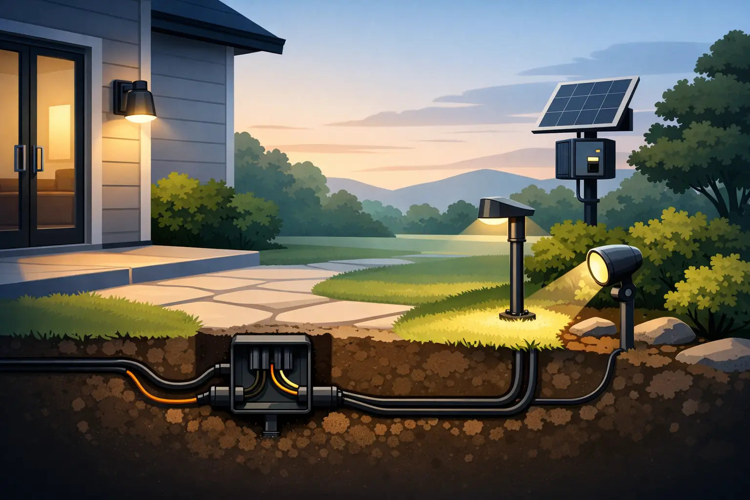 How to Route Outdoor Light Power Cleanly