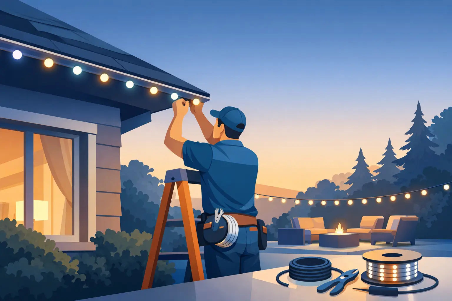 Permanent Outdoor LED Light Installation Tips